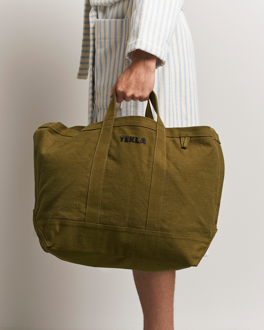 Heren | Tassen | Tekla | Beach Bag Olive