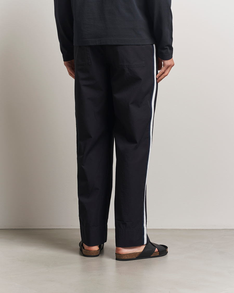 Homme | Peignoirs Et Pyjamas | Tekla | Grosgrain Stripes Pyjama Pants All Black