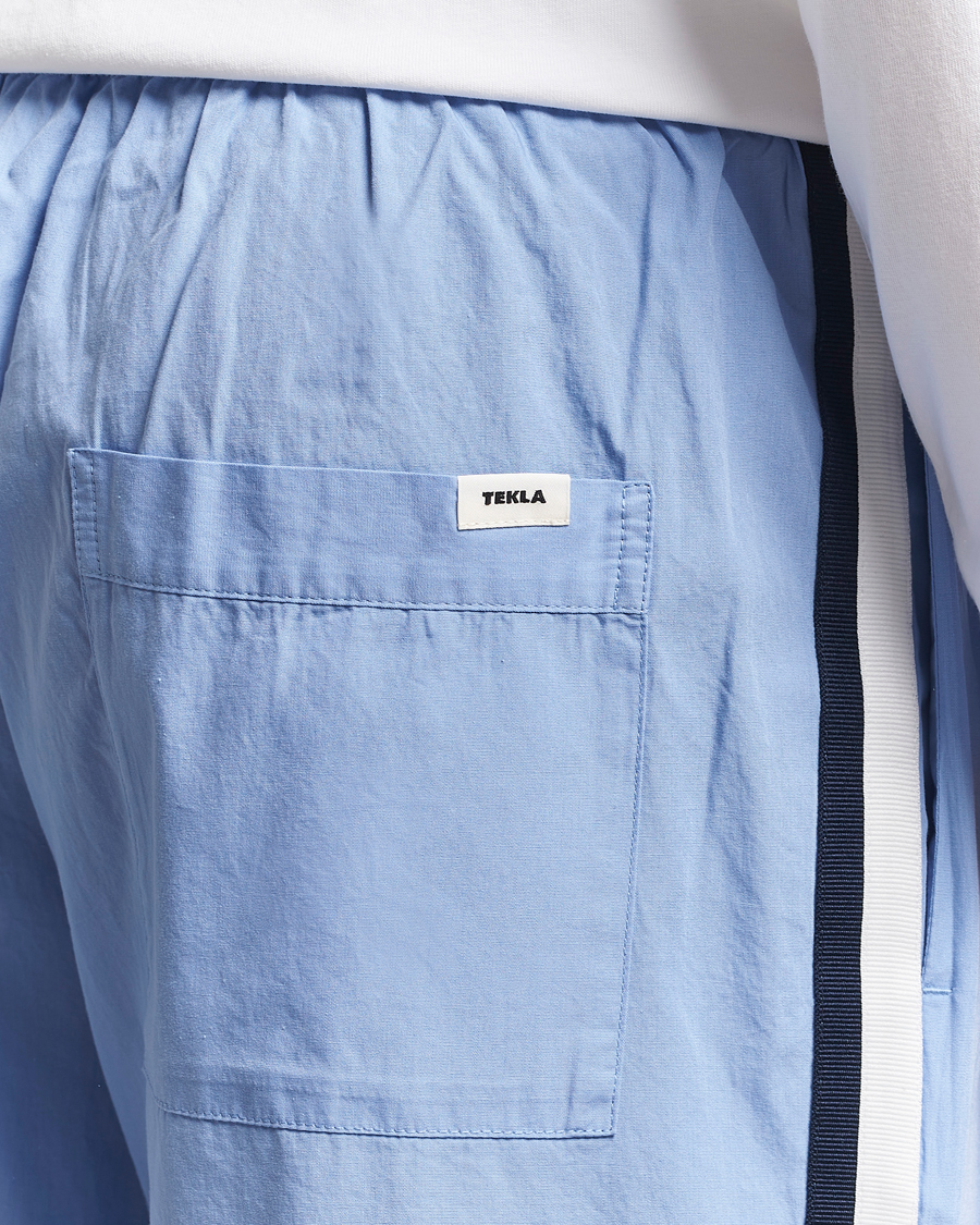 Heren | Pyjama's en gewaden | Tekla | Grosgrain Stripes Pyjama Pants Cornflower Blue