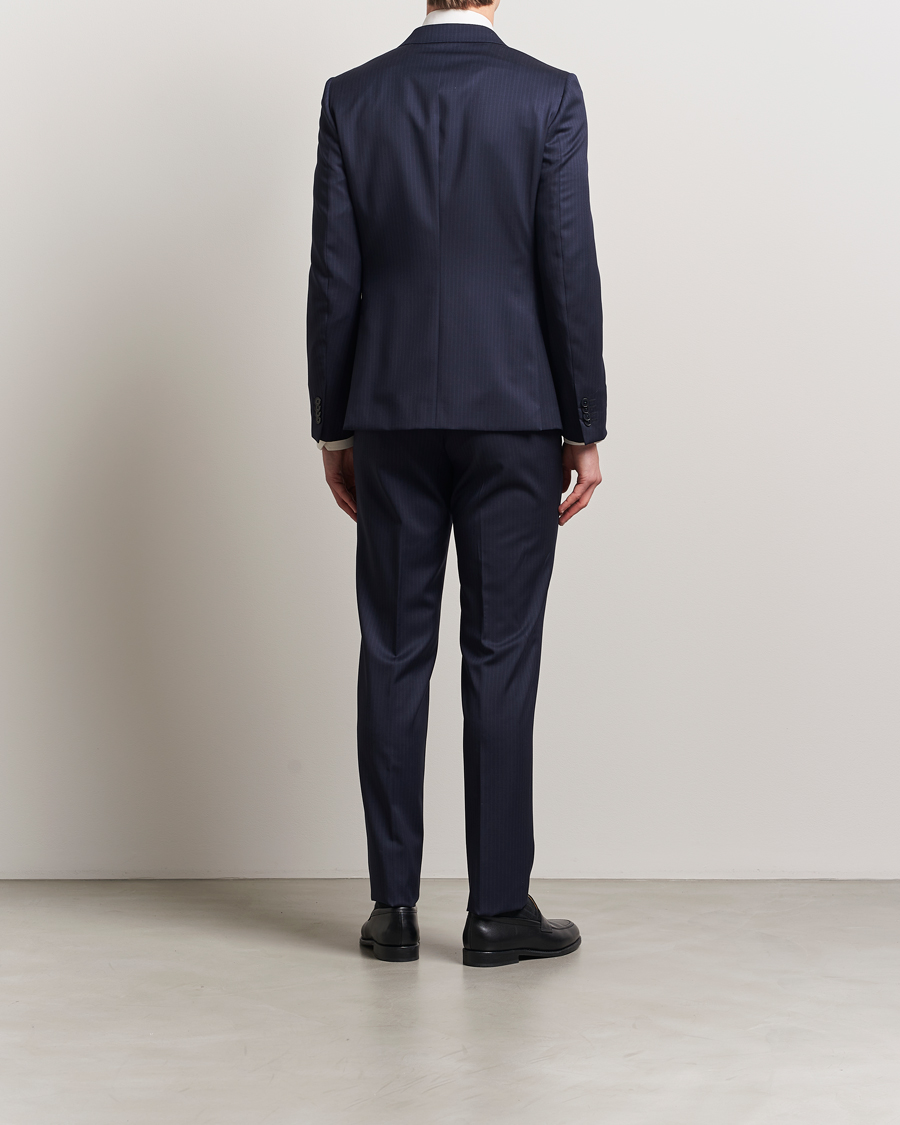 Heren | Pakken | Zegna | Tailored Wool Suit Navy Stripe
