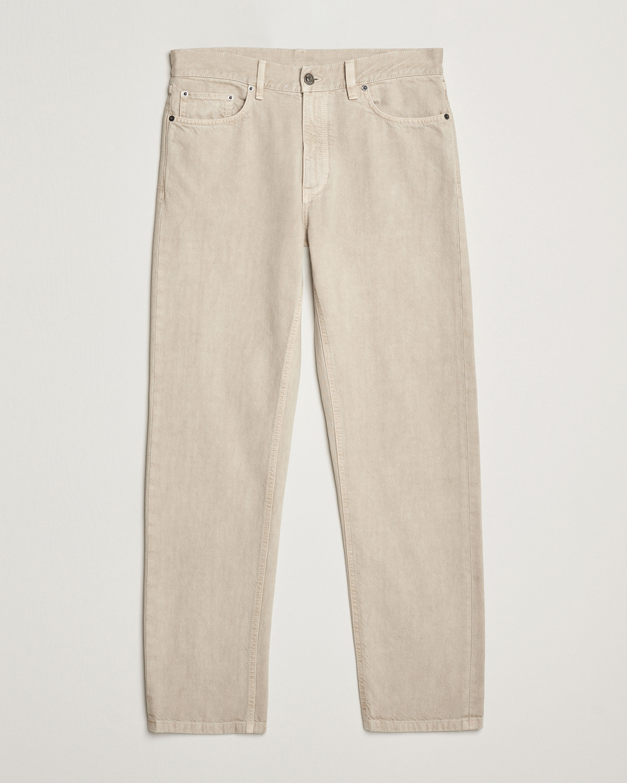 Heren | Broeken | Zegna | 5-Pocket Marbled Denim Pants Beige