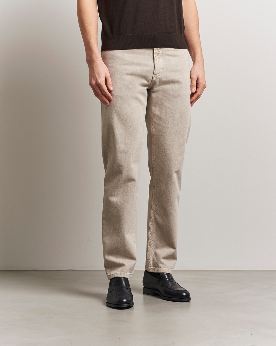 Heren | Broeken | Zegna | 5-Pocket Marbled Denim Pants Beige
