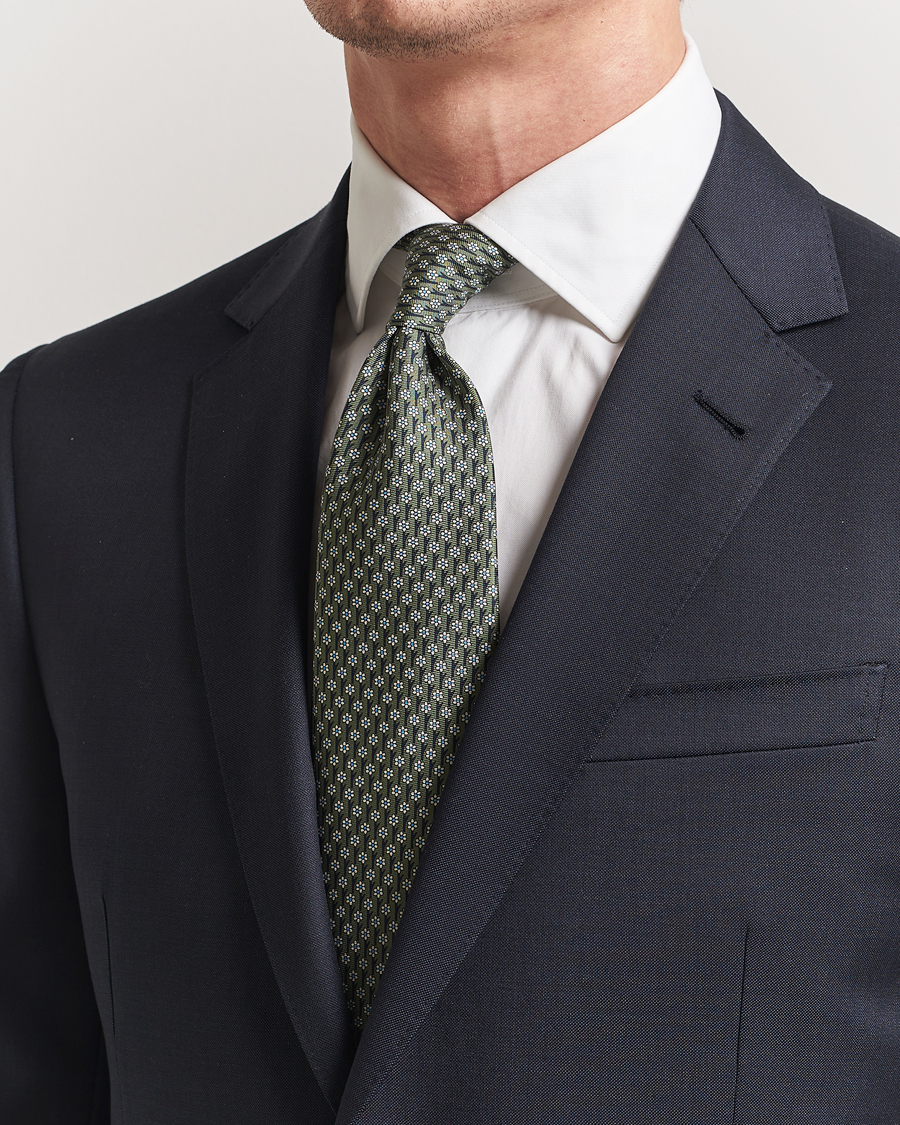 Heren | Stropdassen | Zegna | Printed Flower Silk Tie Green