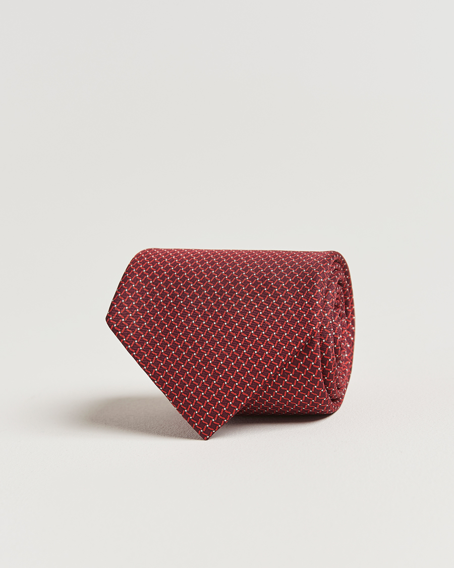 Homme | Cravates | Zegna | Printed Chain Silk Tie Red