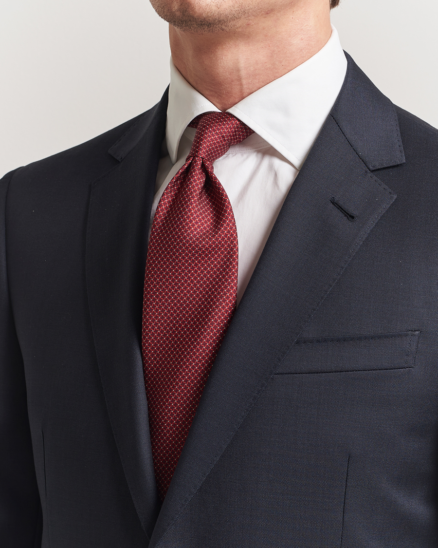 Homme | Cravates | Zegna | Printed Chain Silk Tie Red