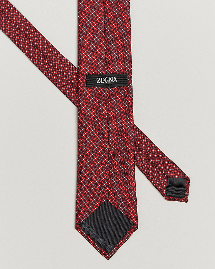 Homme | Cravates | Zegna | Printed Chain Silk Tie Red