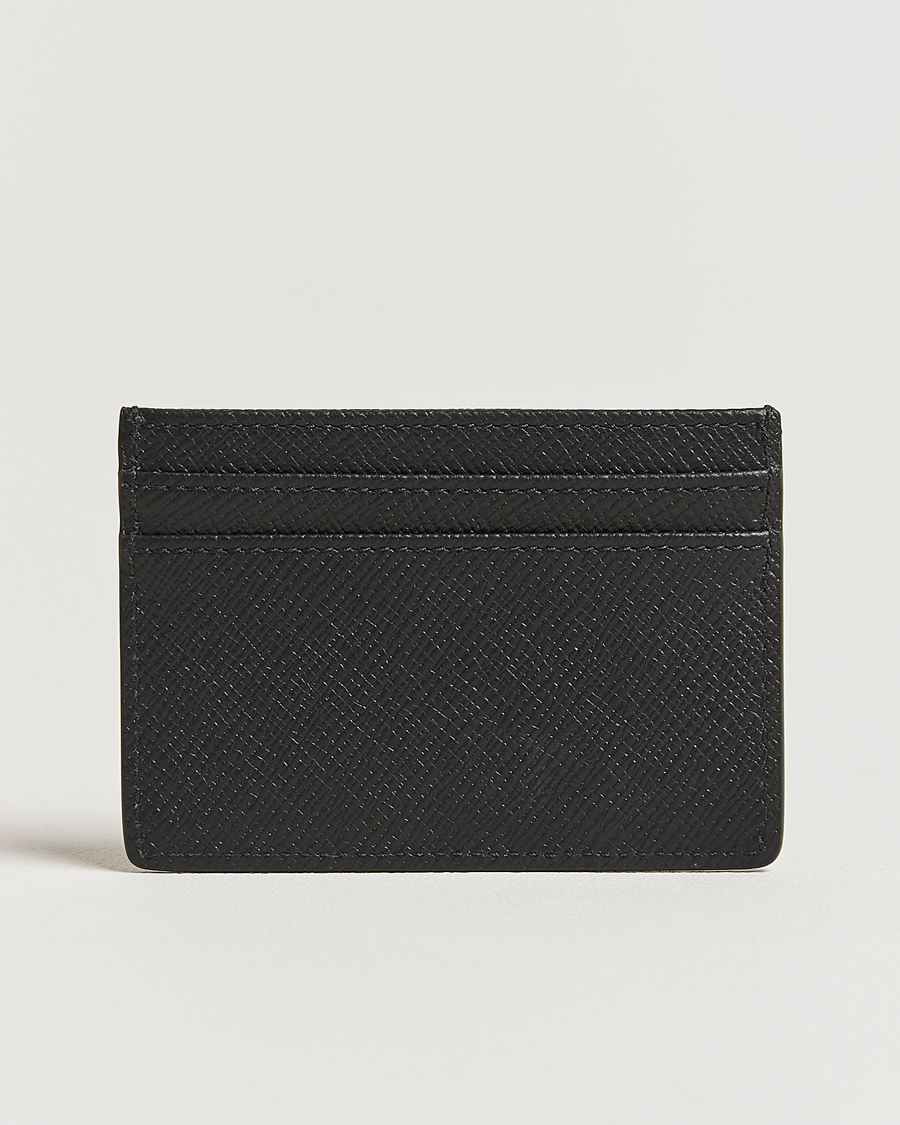 Heren | Portemonnees | Smythson | Panama Flat Cardholder Black