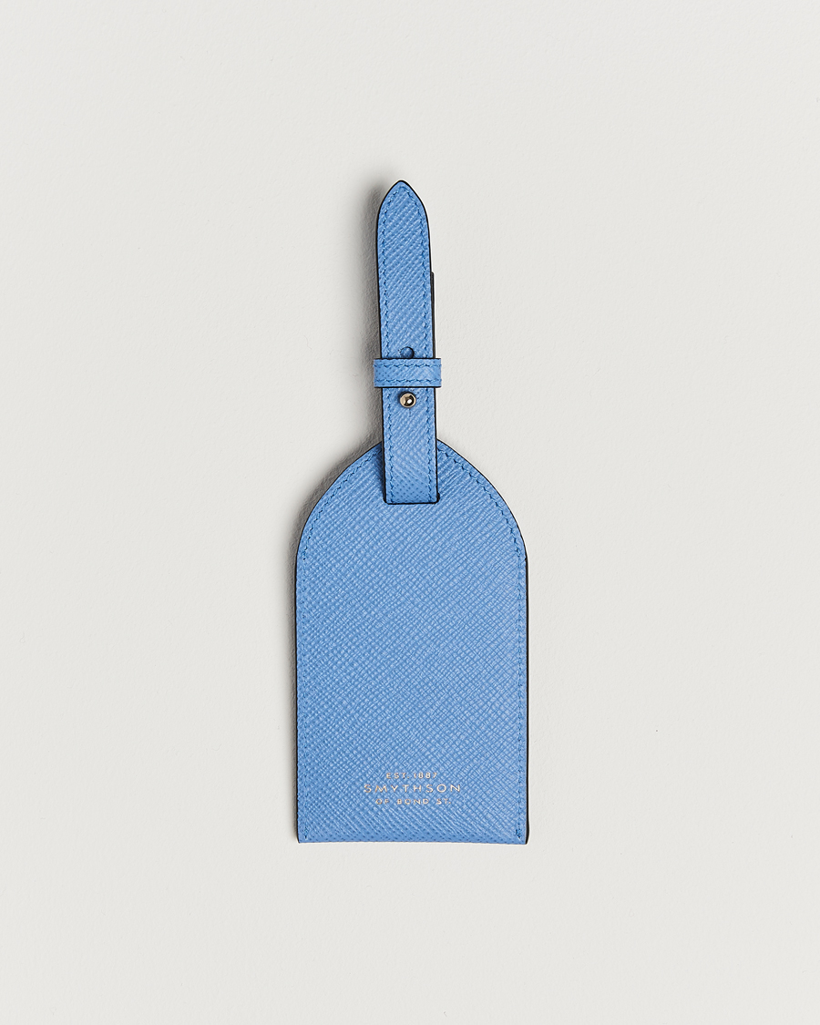 Heren | Thuis | Smythson | Panama Luggage Tag Nile Blue