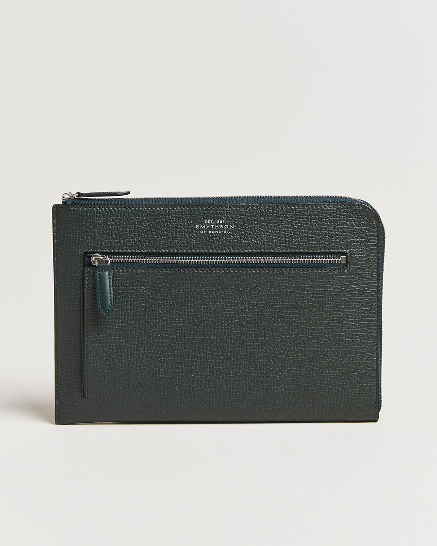 Heren | Smythson Ludlow Flat Organiser Pouch Bottle Green | Smythson | Ludlow Flat Organiser Pouch Bottle Green