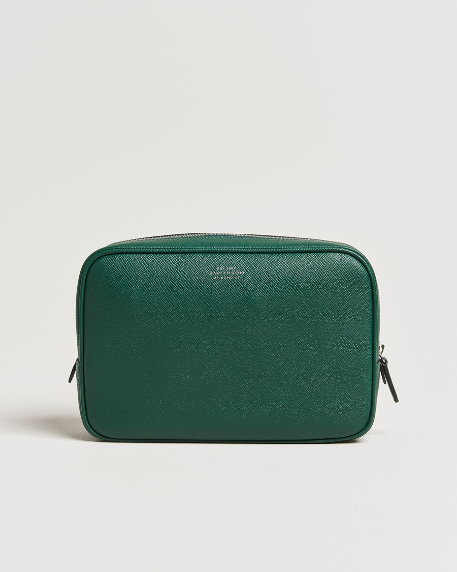 Heren | Smythson Panama Organiser Tech Pouch Forest Green | Smythson | Panama Organiser Tech Pouch Forest Green