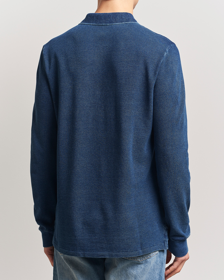 Homme | Polos | Polo Ralph Lauren | Custom Slim Fit Long Sleeve Polo Shirt Dark Indigo