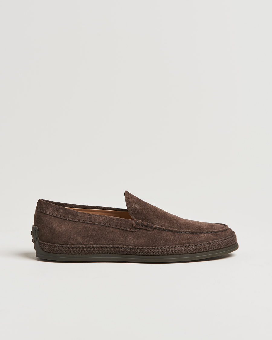 Homme | Loafers | Tod's | Raffia Loafer Dark Brown Suede