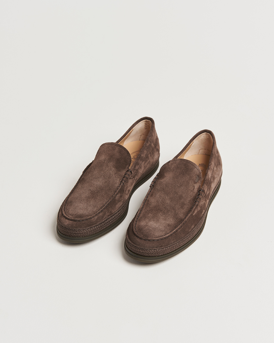Homme | Loafers | Tod's | Raffia Loafer Dark Brown Suede