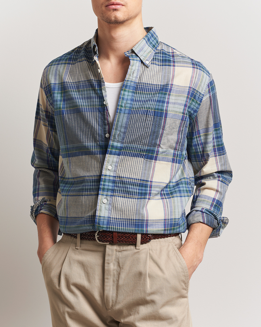 Homme | Chemises | Gitman Vintage | Button Down Indian Madras Shirt Blue Check