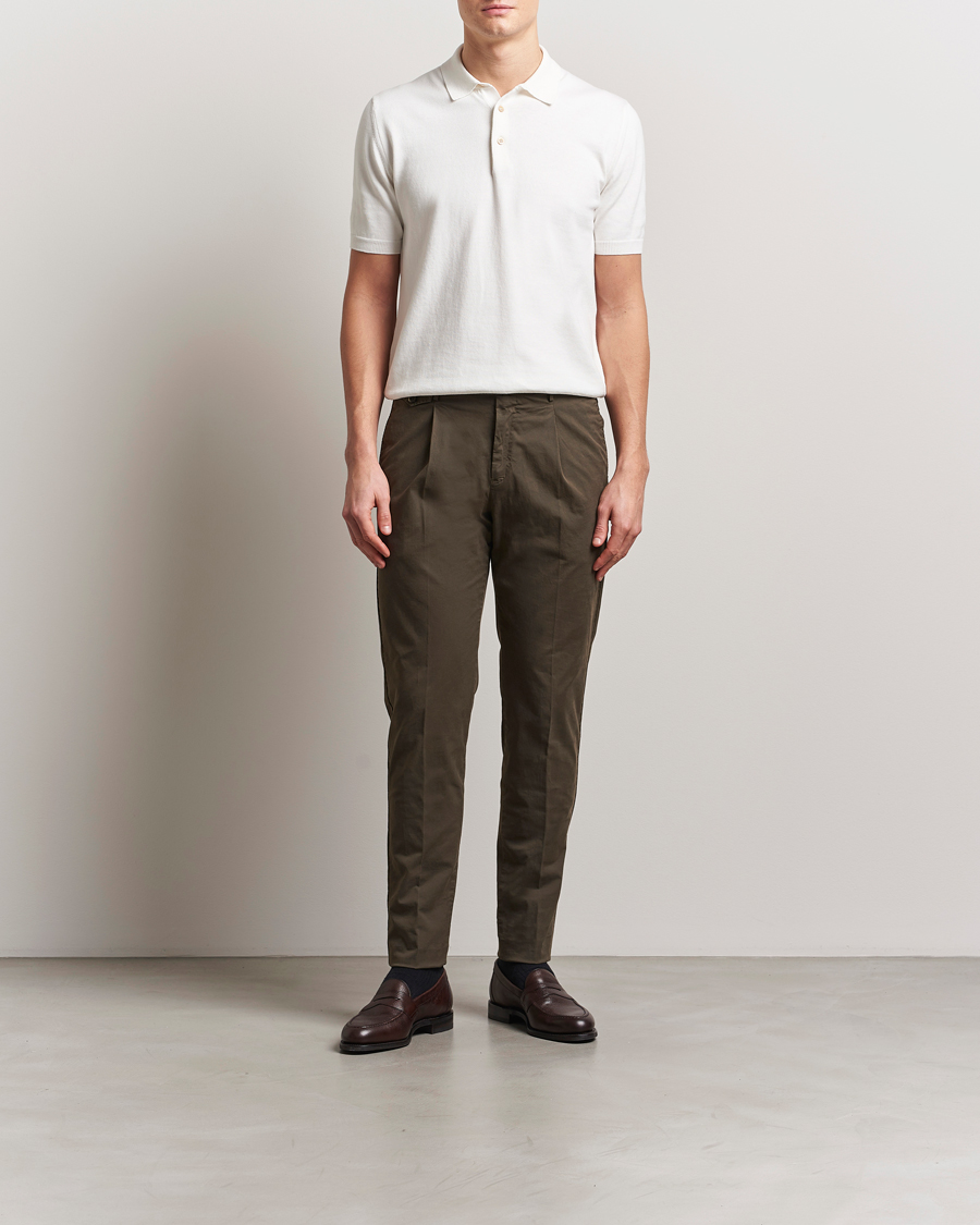 Heren | Broeken | PT01 | Gentleman Fit Cotton/Stretch Trousers Brown