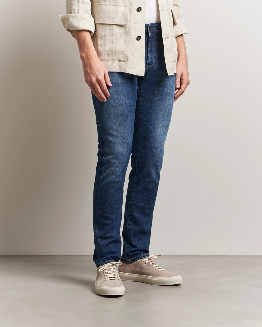 Heren | Jeans | PT01 | Slim Fit Stretch Jeans Dark Blue Wash