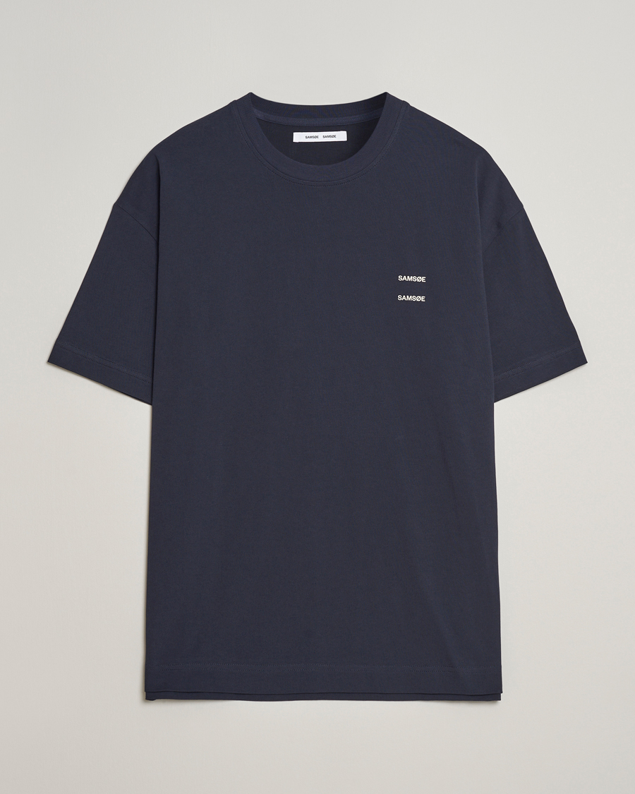 Heren | T-shirts | Samsøe Samsøe | Joel Organic Cotton T-Shirt Salute Navy