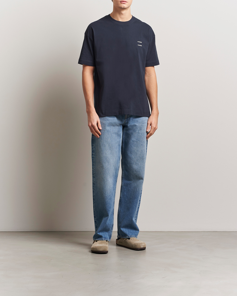 Heren | T-shirts | Samsøe Samsøe | Joel Organic Cotton T-Shirt Salute Navy