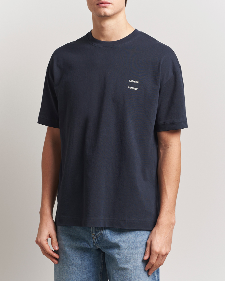 Heren | T-shirts | Samsøe Samsøe | Joel Organic Cotton T-Shirt Salute Navy