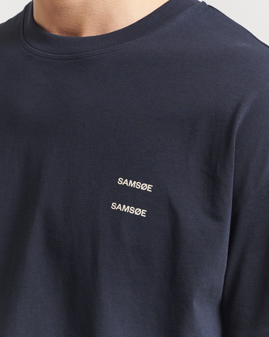 Heren | T-shirts | Samsøe Samsøe | Joel Organic Cotton T-Shirt Salute Navy