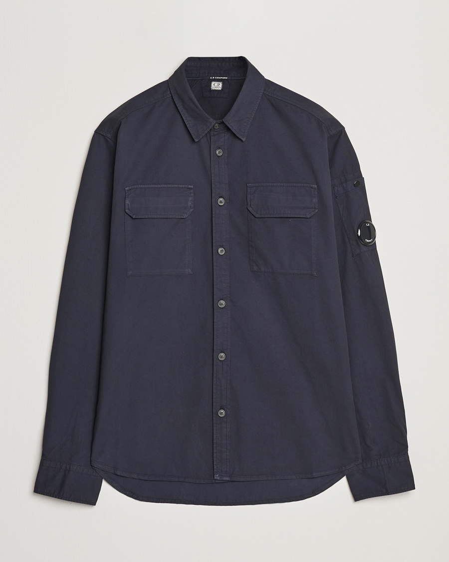 Homme | Chemises | C.P. Company | Organic Gabardine Pocket Shirt Navy