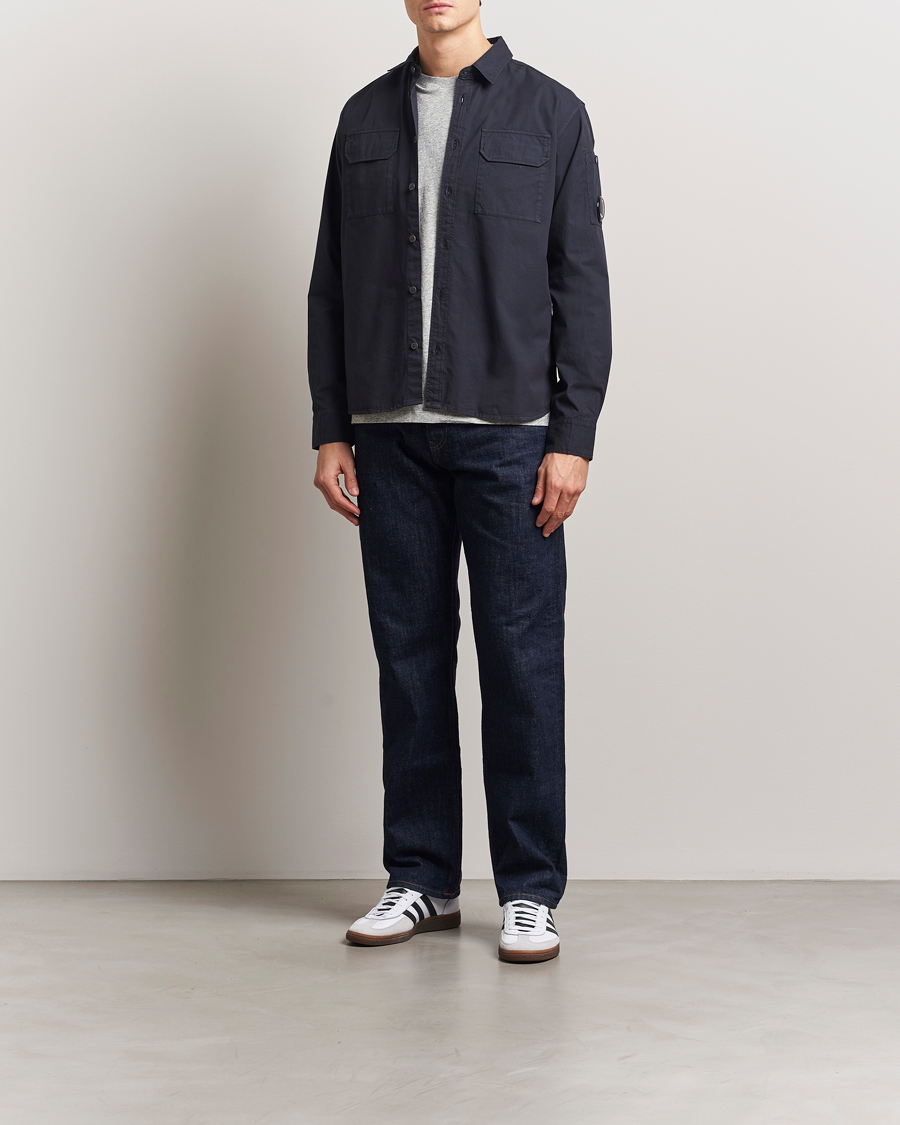 Homme | Chemises | C.P. Company | Organic Gabardine Pocket Shirt Navy