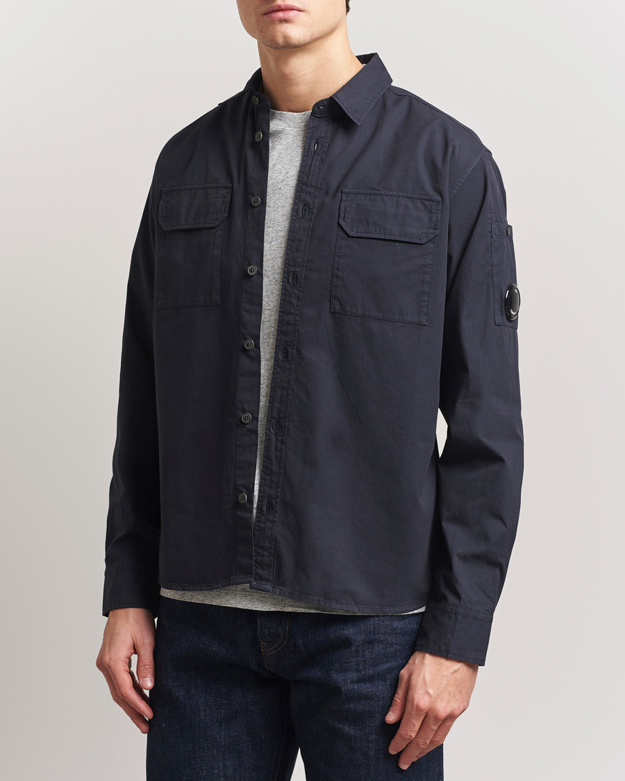 Homme | Chemises | C.P. Company | Organic Gabardine Pocket Shirt Navy