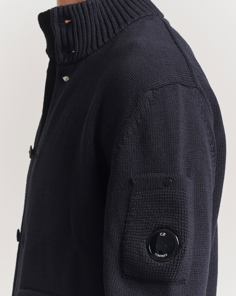 Heren | Truien | C.P. Company | Knitted Compact Cotton Cardigan Navy