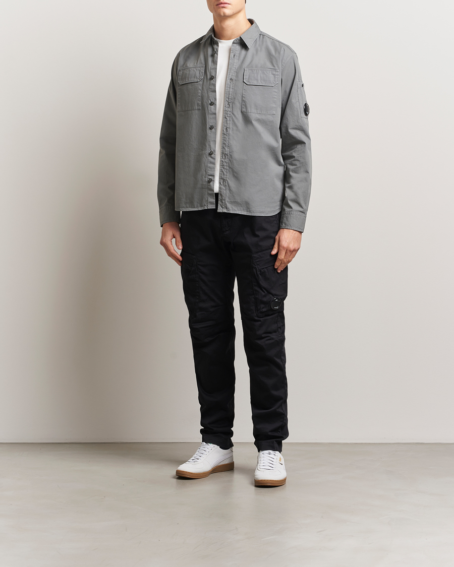 Heren | Broeken | C.P. Company | Satin Stretch Cargo Pants Black