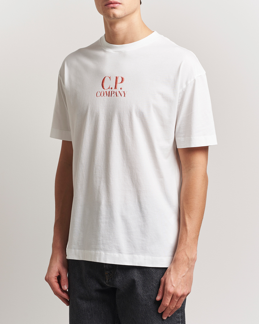 Heren | T-shirts | C.P. Company | Short Sleeve Back Logo T-Shirt White