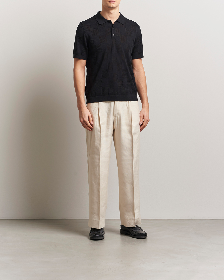 Heren | Polo's | J.Lindeberg | Reymond Stacked Bridge Polo Black