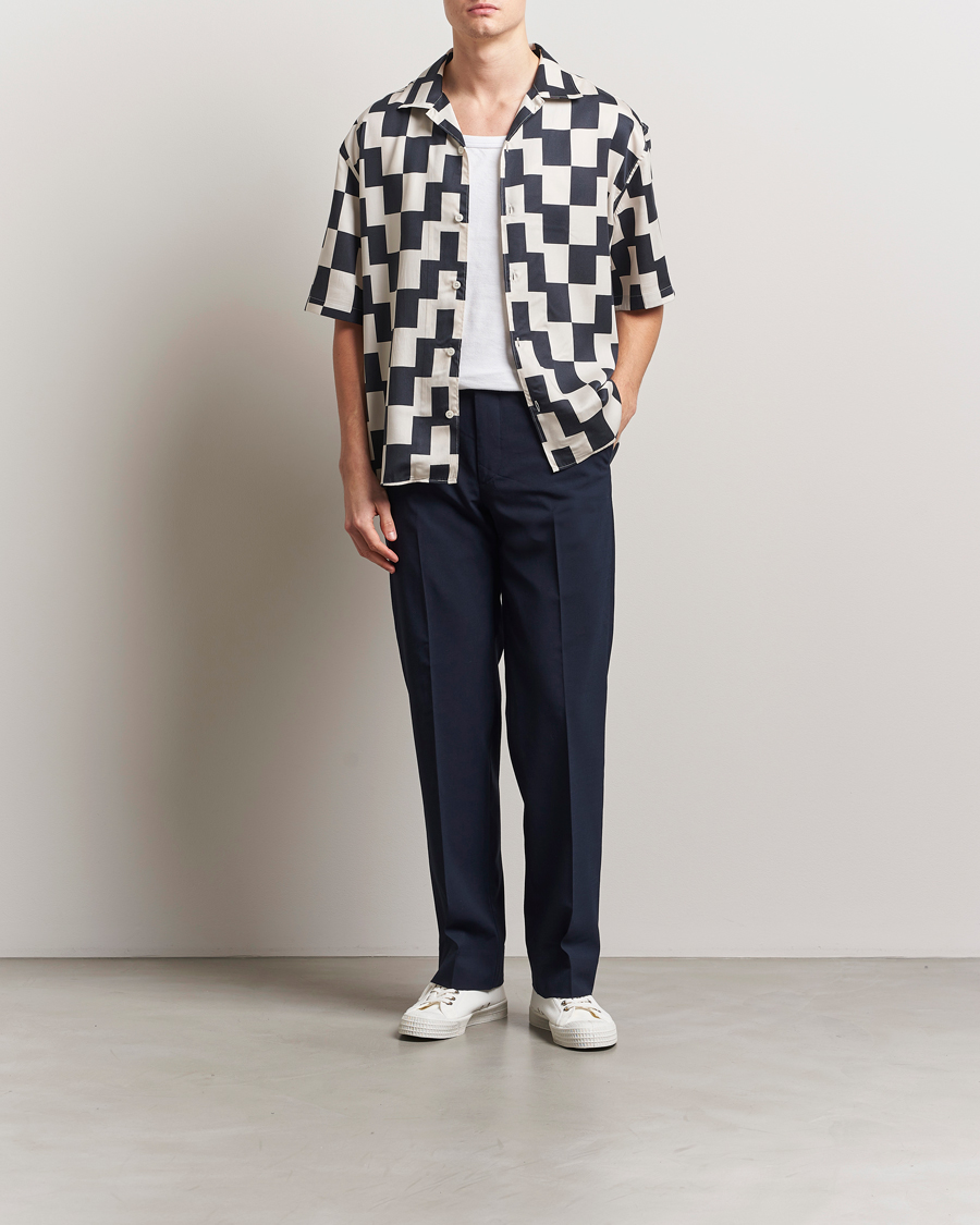 Homme | Pantalons | J.Lindeberg | Gabi Drape Wool Pants Navy