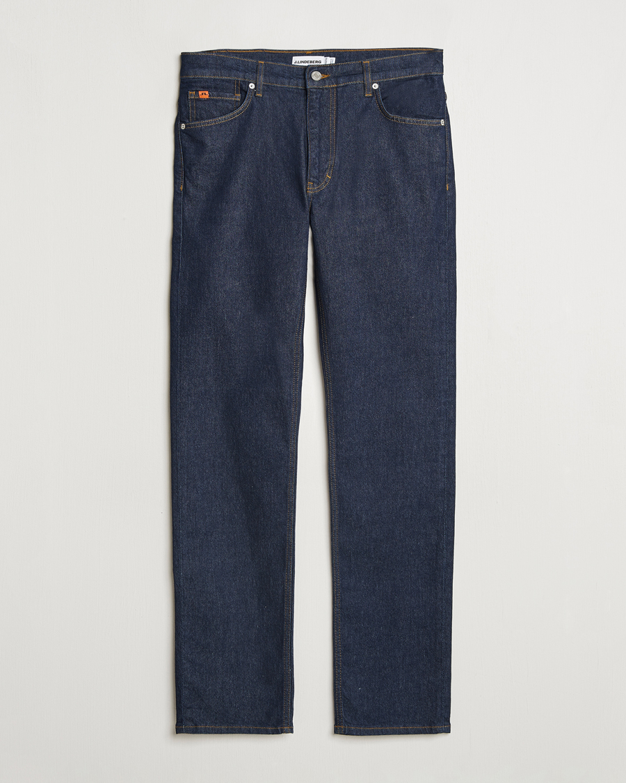 Homme | Jeans | J.Lindeberg | Jax Rinsed Slim Jeans Dark Blue