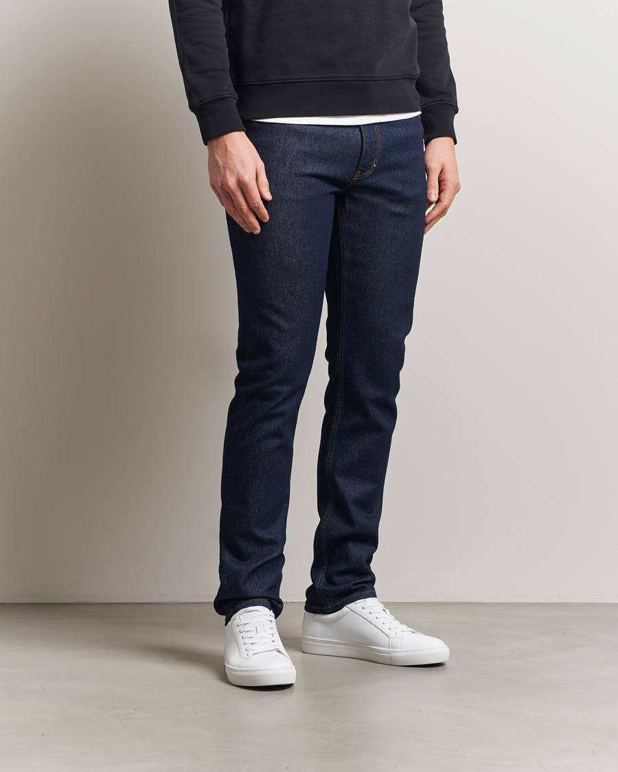 Homme | Jeans | J.Lindeberg | Jax Rinsed Slim Jeans Dark Blue