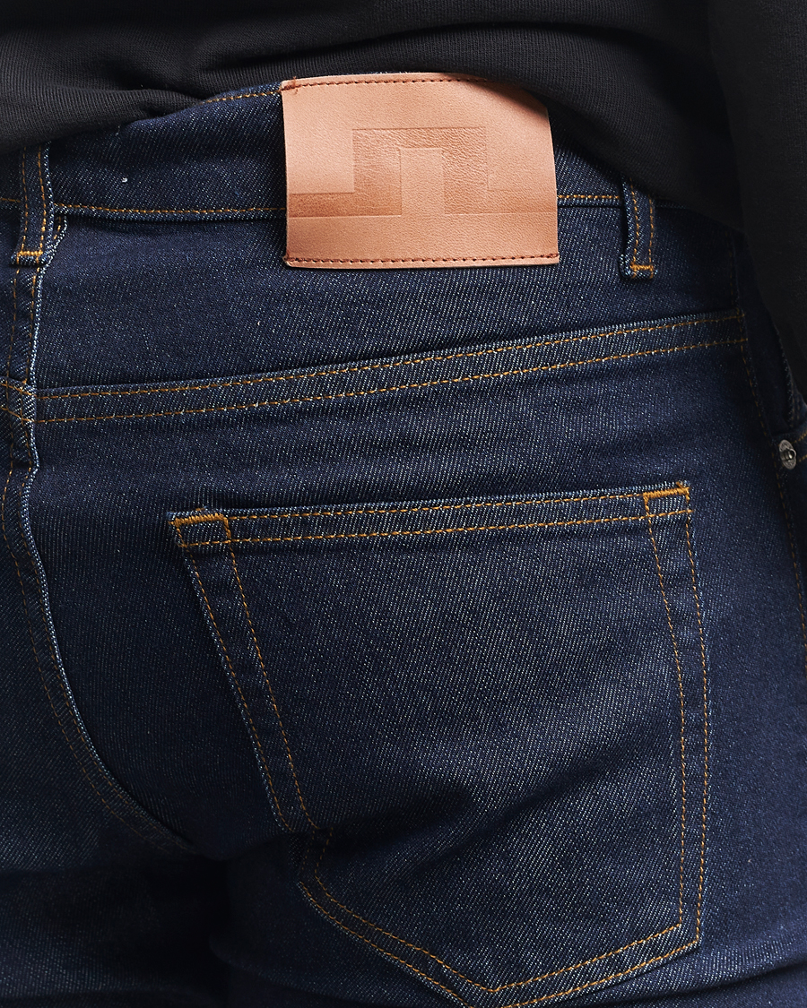 Homme | Jeans | J.Lindeberg | Jax Rinsed Slim Jeans Dark Blue