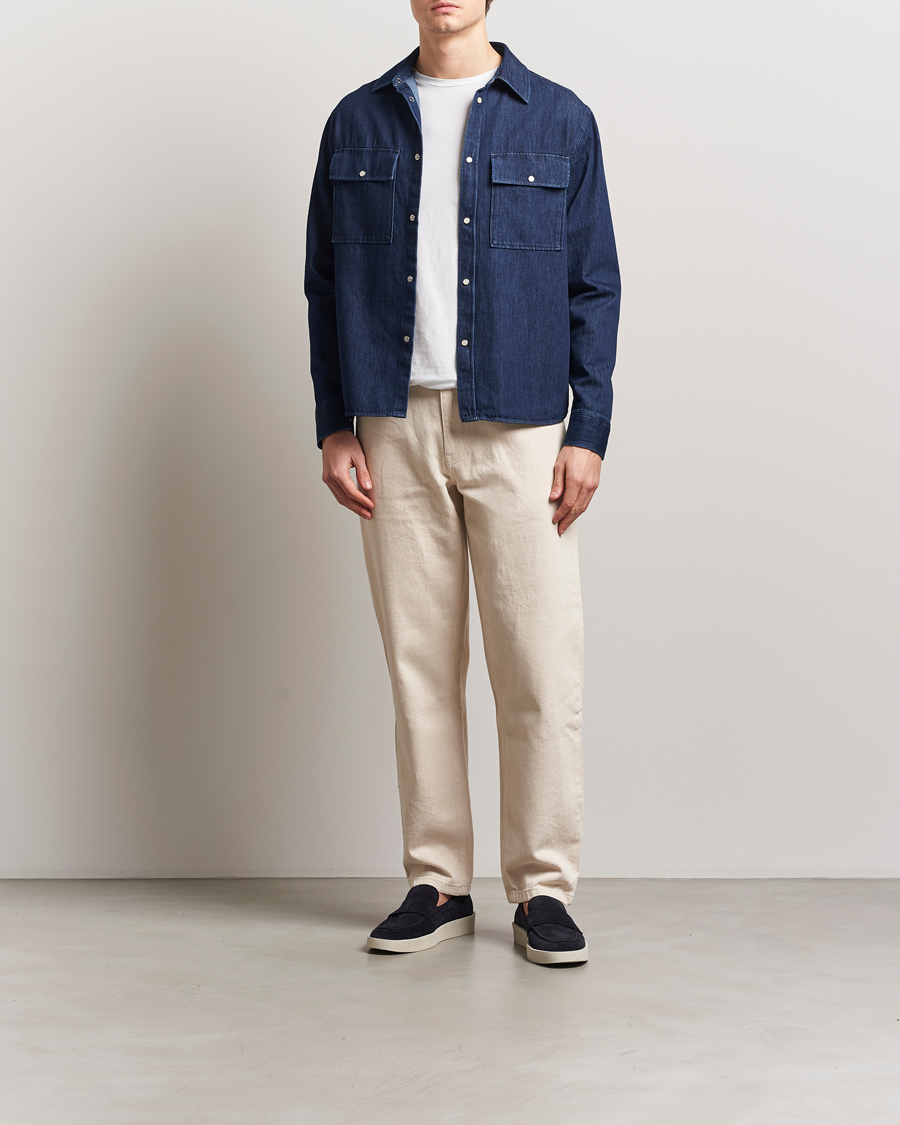 Heren | Overhemden | J.Lindeberg | Finnigan Denim Shirt Navy