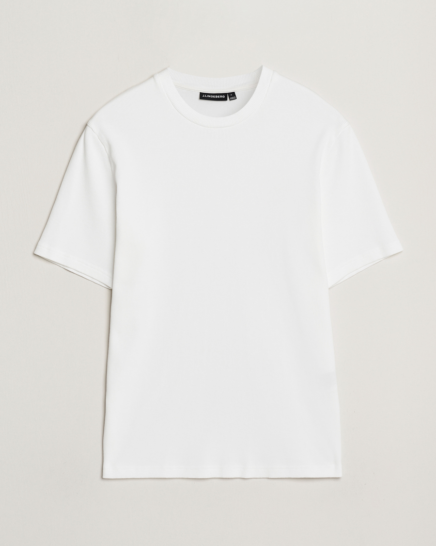 Homme | T-shirts | J.Lindeberg | Rob Slim Rib T-Shirt White