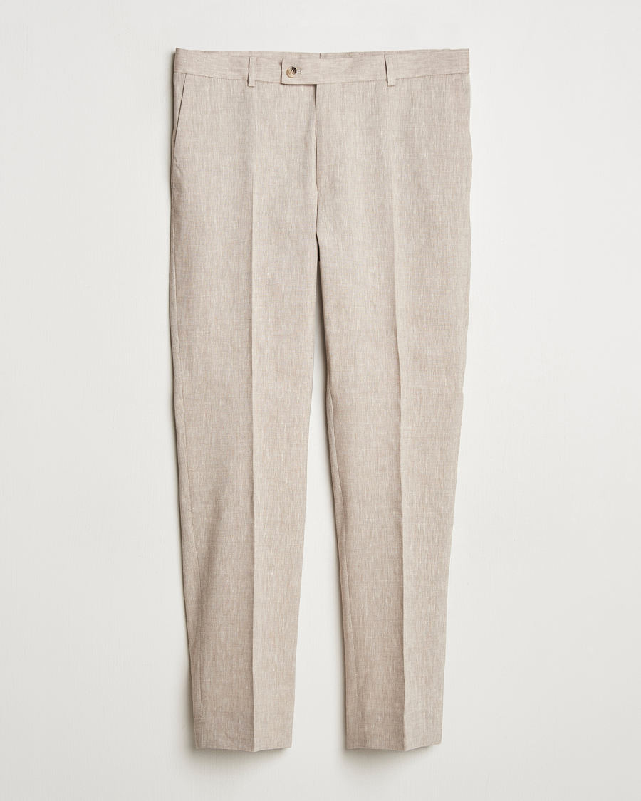 Homme | Costumes | Morris Heritage | Linen Suit Trousers Beige