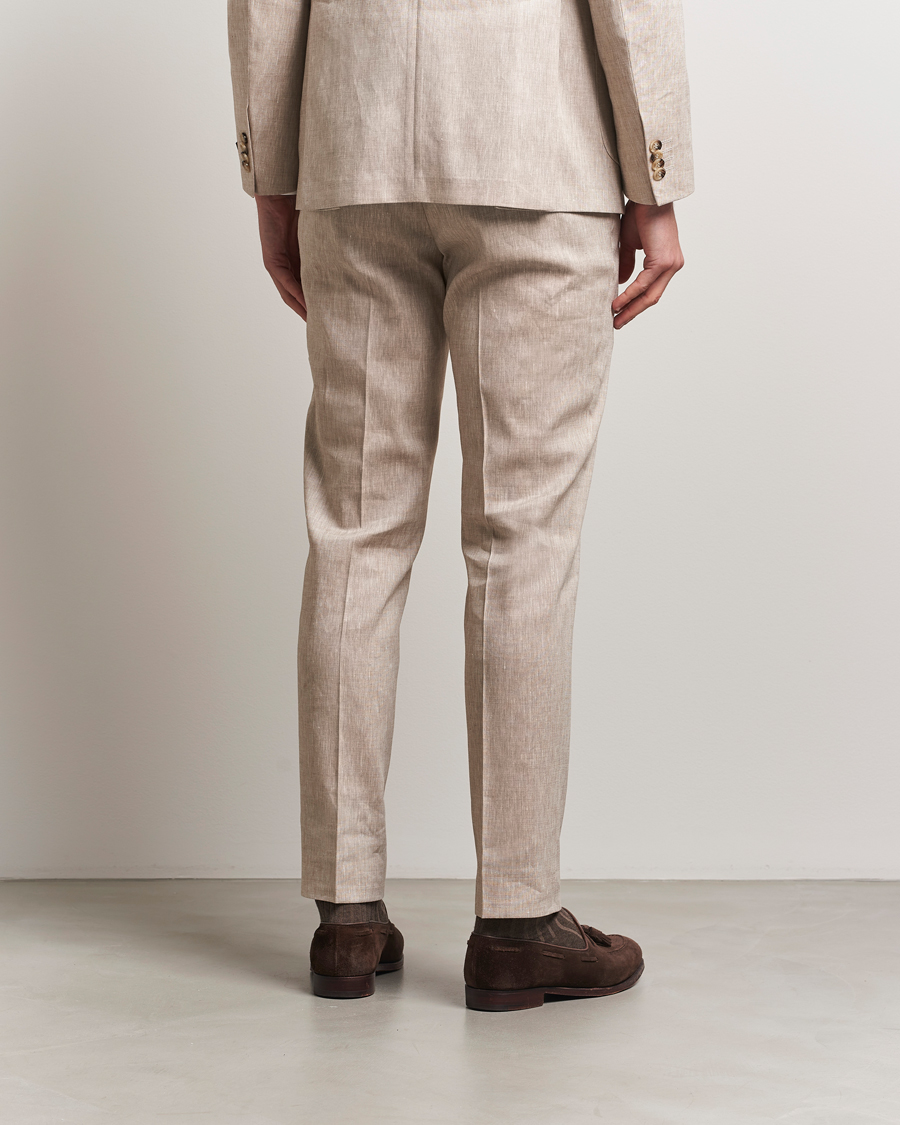 Homme | Costumes | Morris Heritage | Linen Suit Trousers Beige