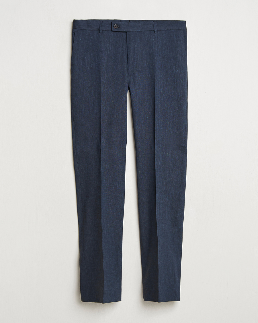 Heren | Broeken | Morris | Heritage Linen Suit Trousers Navy