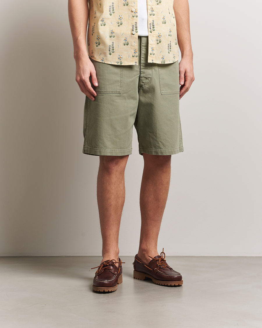Homme | Shorts | orSlow | Summer Fatigue Shorts Green