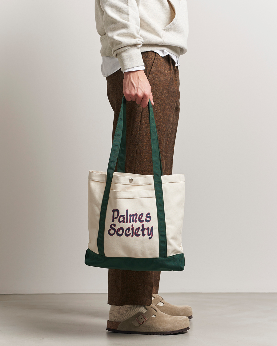 Heren | Tassen | Palmes | Society Tote Bag White/Green