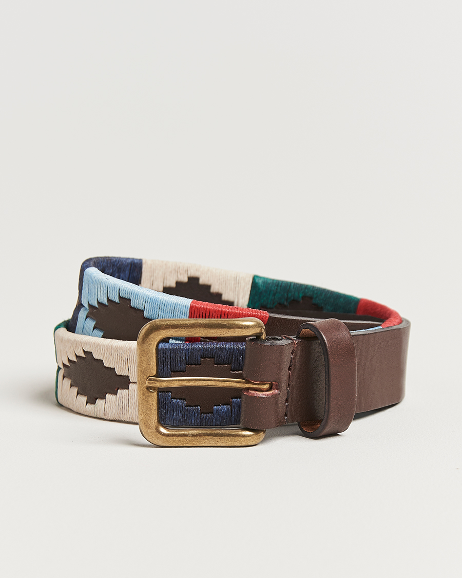 Homme | Ceintures | Pampeano | Multi Hand Stitched Classic Leather Belt 3,5cm