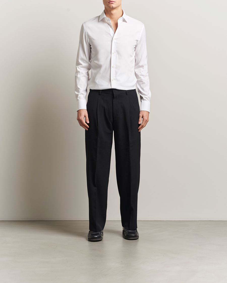 Homme | Chemises | Tiger of Sweden | Adley Slim Fit Cut Away Shirt White