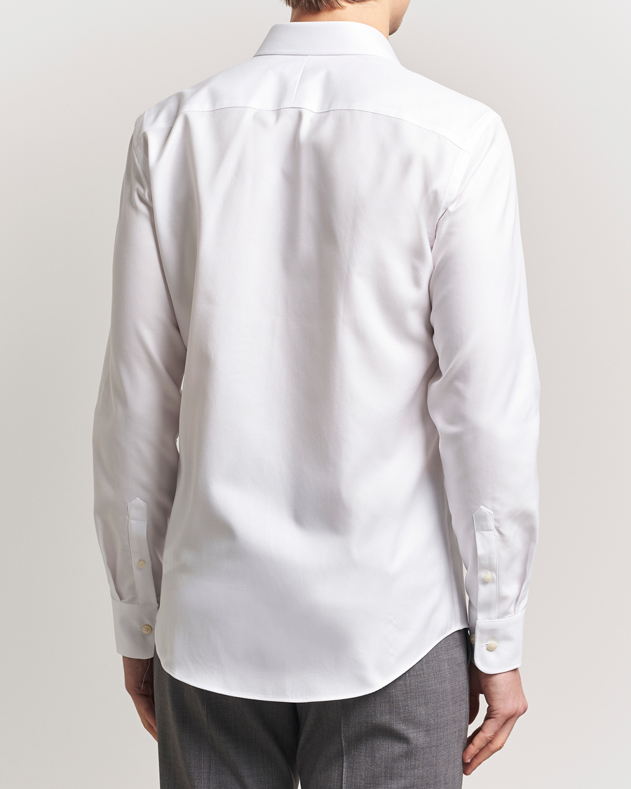 Heren | Overhemden | Tiger of Sweden | Adley Structured Slim Fit Cut Away Shirt White