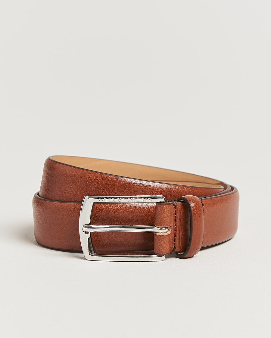 Heren | Riemen | Tiger of Sweden | Asenby Leather 3 cm Belt Cognac