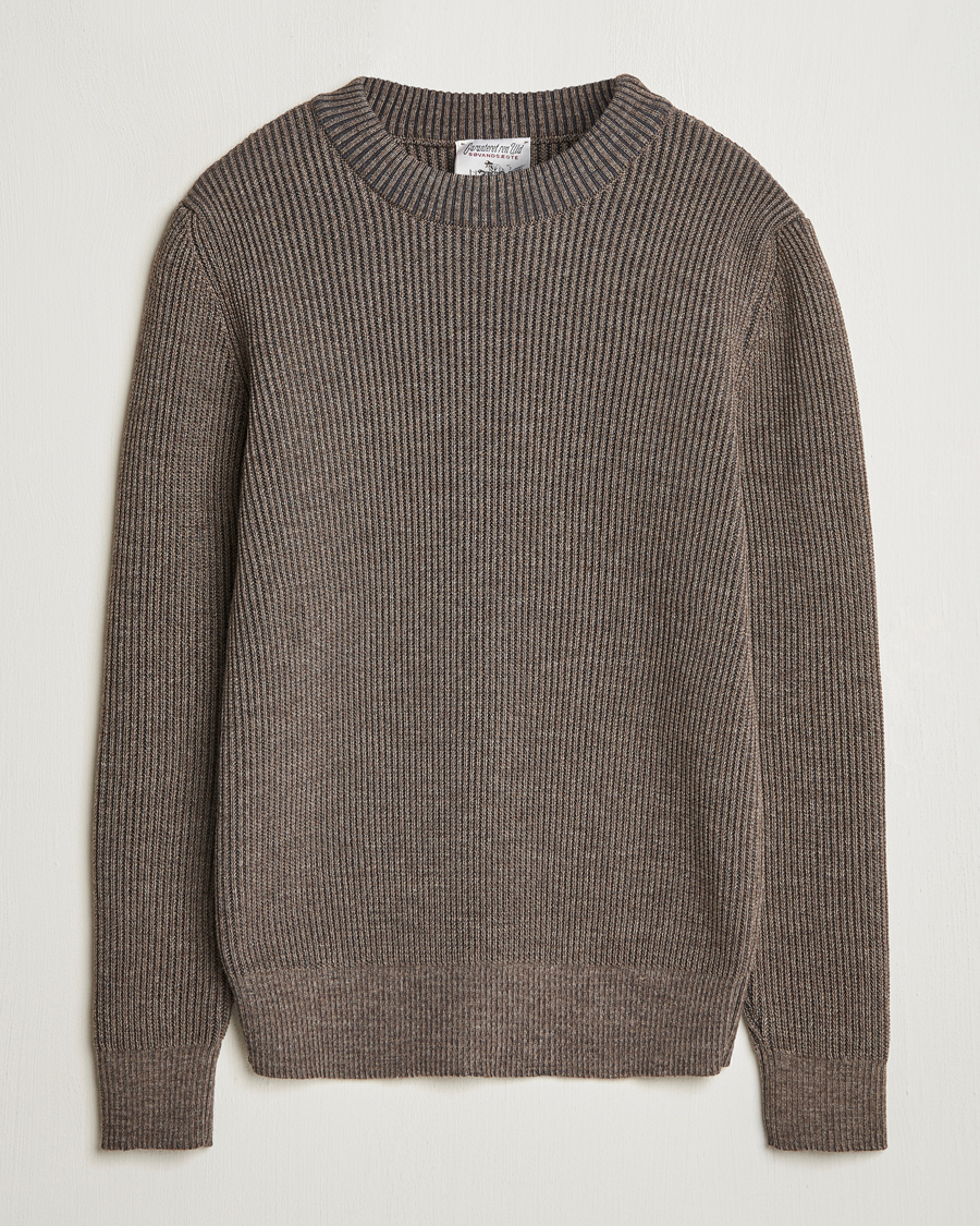 Heren | Truien | S.N.S. Herning | Fender Wool Crew Neck Terra Brown