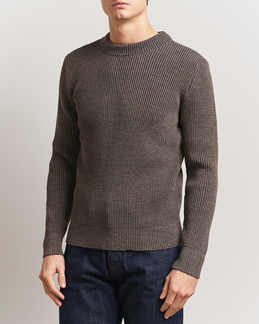 Heren | Truien | S.N.S. Herning | Fender Wool Crew Neck Terra Brown