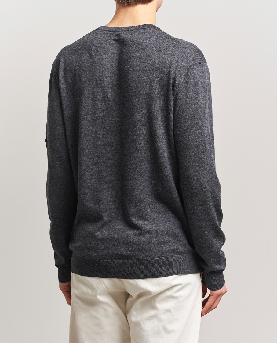 Heren | Truien | LES DEUX | Greyson Merino Knit Dark Grey Melange