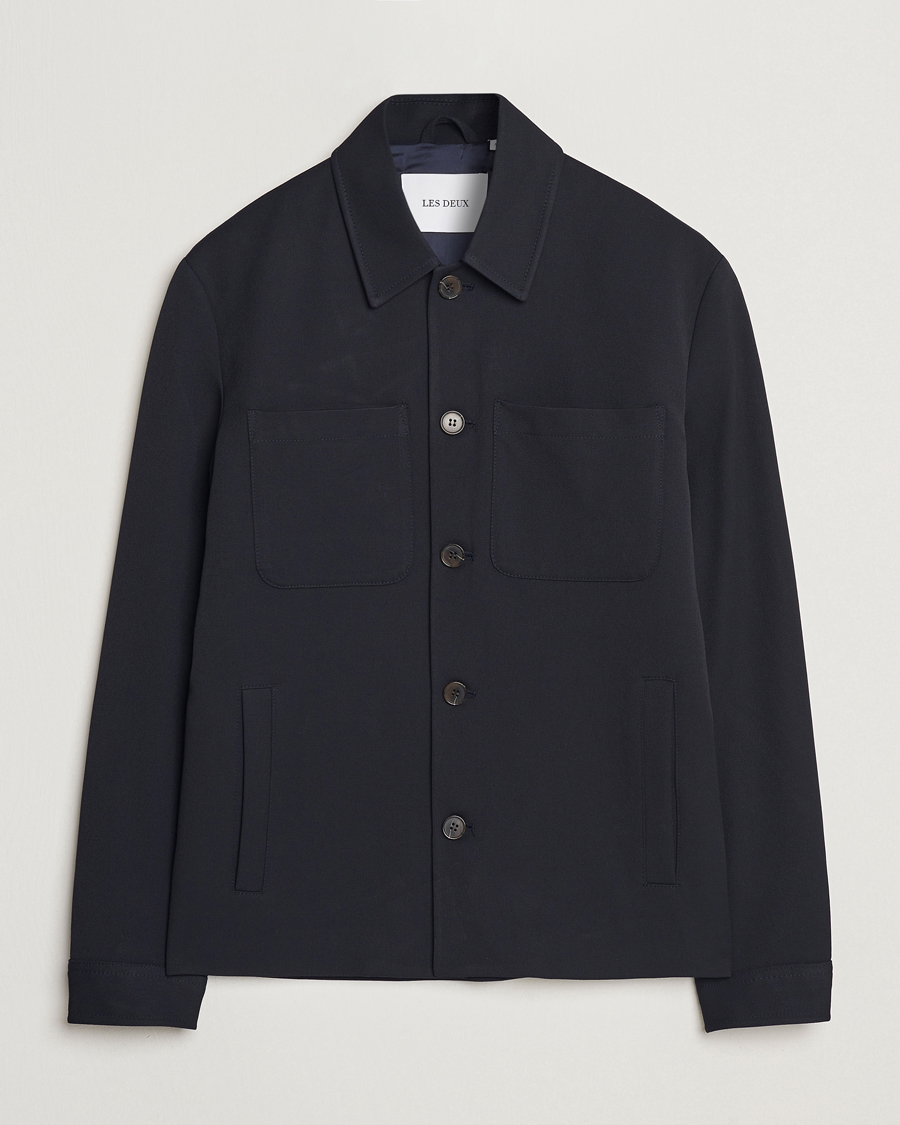 Heren | Overhemden | LES DEUX | Marsielle Hybrid Jacket Dark Navy
